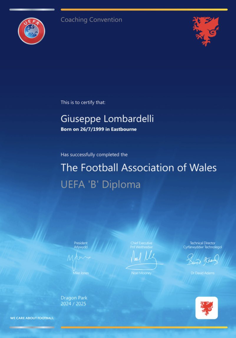 A really proud moment for me in passing my B licence! A step in the right direction in my coaching journey