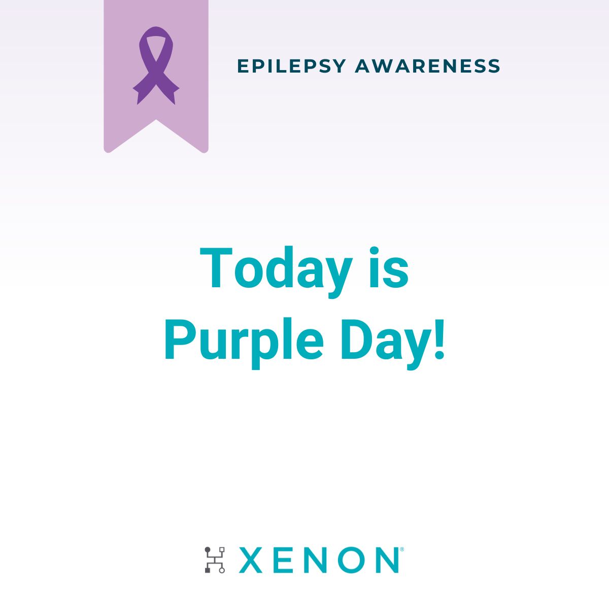 Today is Purple Day! 💜

Join us in wearing purple today and supporting events to raise epilepsy awareness. 
More details: purpleday.org

#EpilepsyAwareness #PurpleDay #XenonPharma