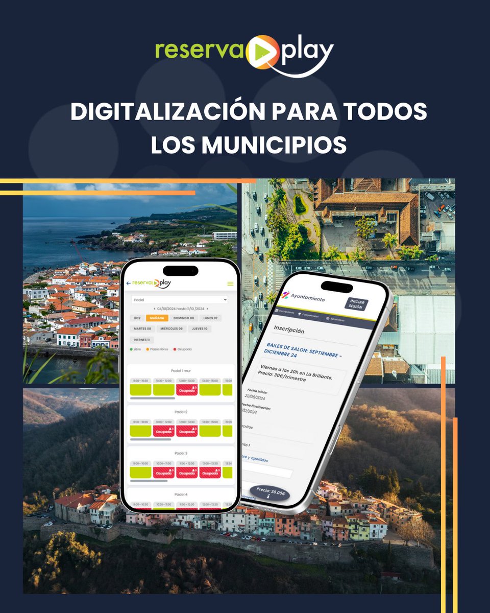 La digitalitzación en pequeños municipios!
Demasiados pueblos se encuentran con opciones tecnológicas costosas o poco adaptadas.

Pero con #ReservaPlay, ¡eso cambia!

#software #digitalitzación #smarttown #eficiencia #tecnologiaparatodos