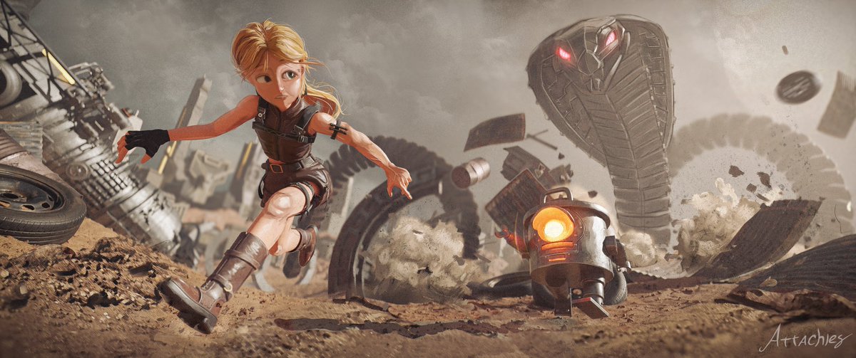 My submission for the <a href="/MechWestShow/">MechWest Show</a> fanart competition!🔥 
the idea of this fan art was about Alternate Universe version of MechWest episode 2.

Likes and Retweets are really appreciated ❤️

 #MechWestShow #MechWest #Blender #conceptart  #illustration