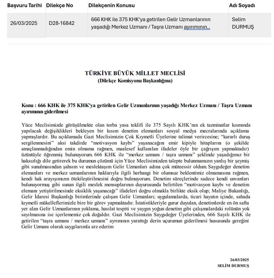 TBMM E-Dilekçe Komisyonu başvuru için Dilekçe No: D28-16842
edilekce.tbmm.gov.tr

#KHK375 #375KHK