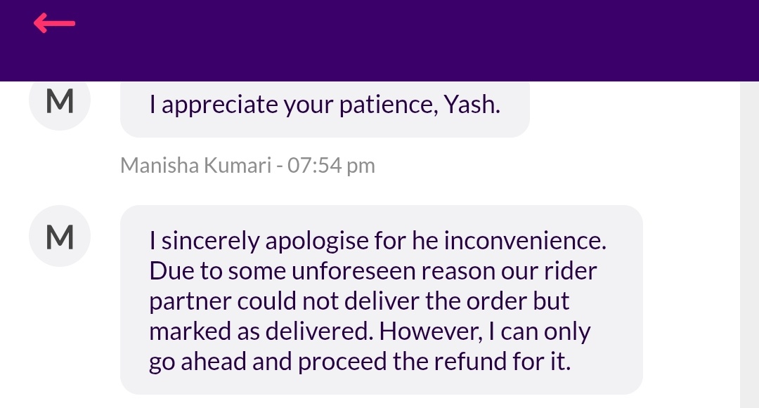 JbadYash's tweet photo. @ZeptoNow is the most commonly used app to deliver products.
Delivery agents work like bringing the order, not delivering it and marking it delivered for the paid orders.
This is what happened to me today for my order. https://t.co/IdOJ5jzClp