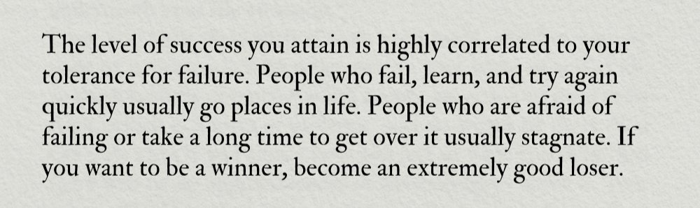 If you want to win, get better at losing