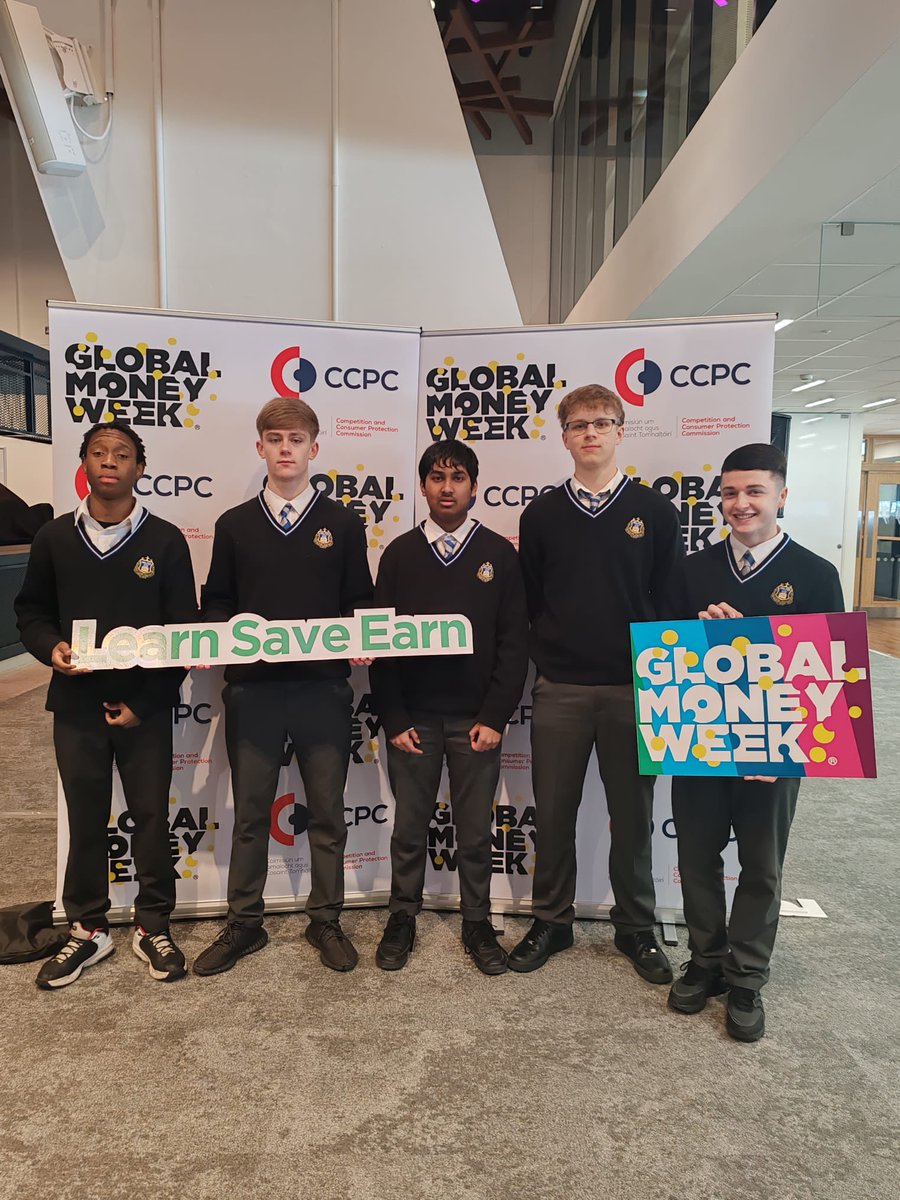 Some 5th year Business and Economics students attended the launch event for Global Money Week with the CCPC last week. A great day out at Croke Park. @ccpcireland #GlobalMoneyWeek