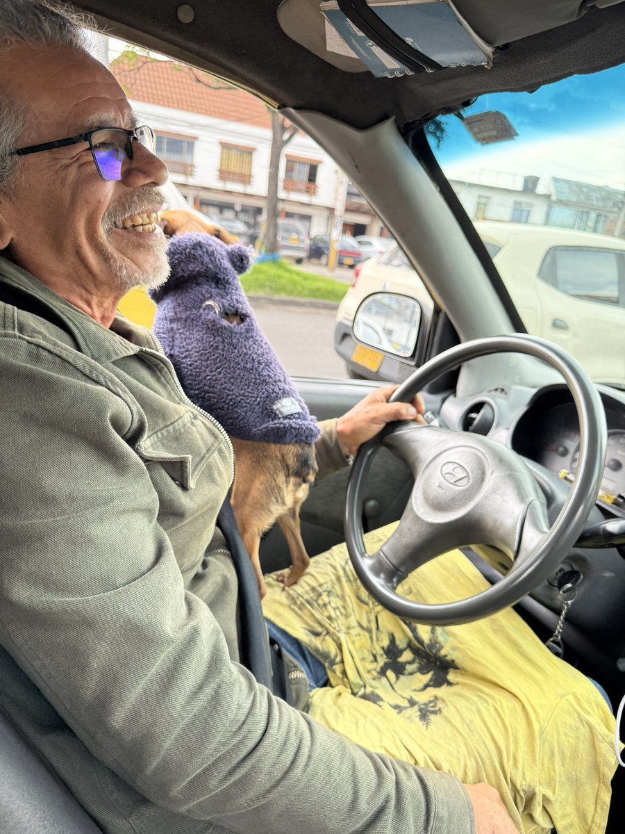 Sabes q será un buen día cuando el taxista q te recoge trae a su perro