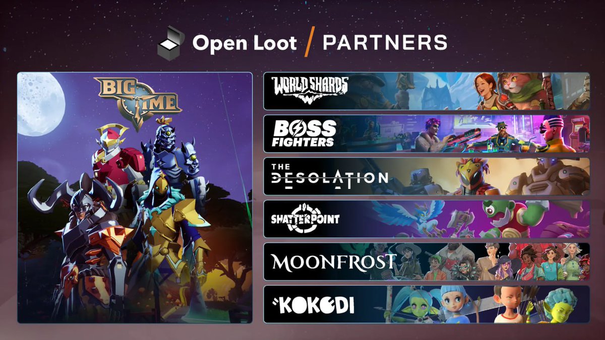 ATTENTION GAMERS: AN UPDATE HAS ARRIVED! 

Hold onto your controllers because something huge just dropped.

@Moonfrostgame and <a href="/kokodigames/">KOKOLODI</a>, are now officially LIVE on <a href="/OpenLoot/">Open Loot</a>! 

They’re joining an already impressive roster of Web3 games that are taking the gaming world by