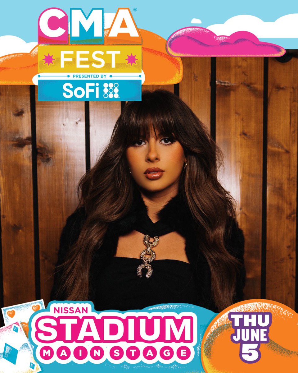 ellalangleymsic's tweet image. been dreaming of this for a long time 🥹 so excited to announce that i’ll be performing at @CountryMusic’s #CMAfest at @NissanStadium on june 5th!
i’ll also see y’all at the @chevrolet riverfront stage on sunday, june 8th! get your tickets!
@SoFi @cmafoundation