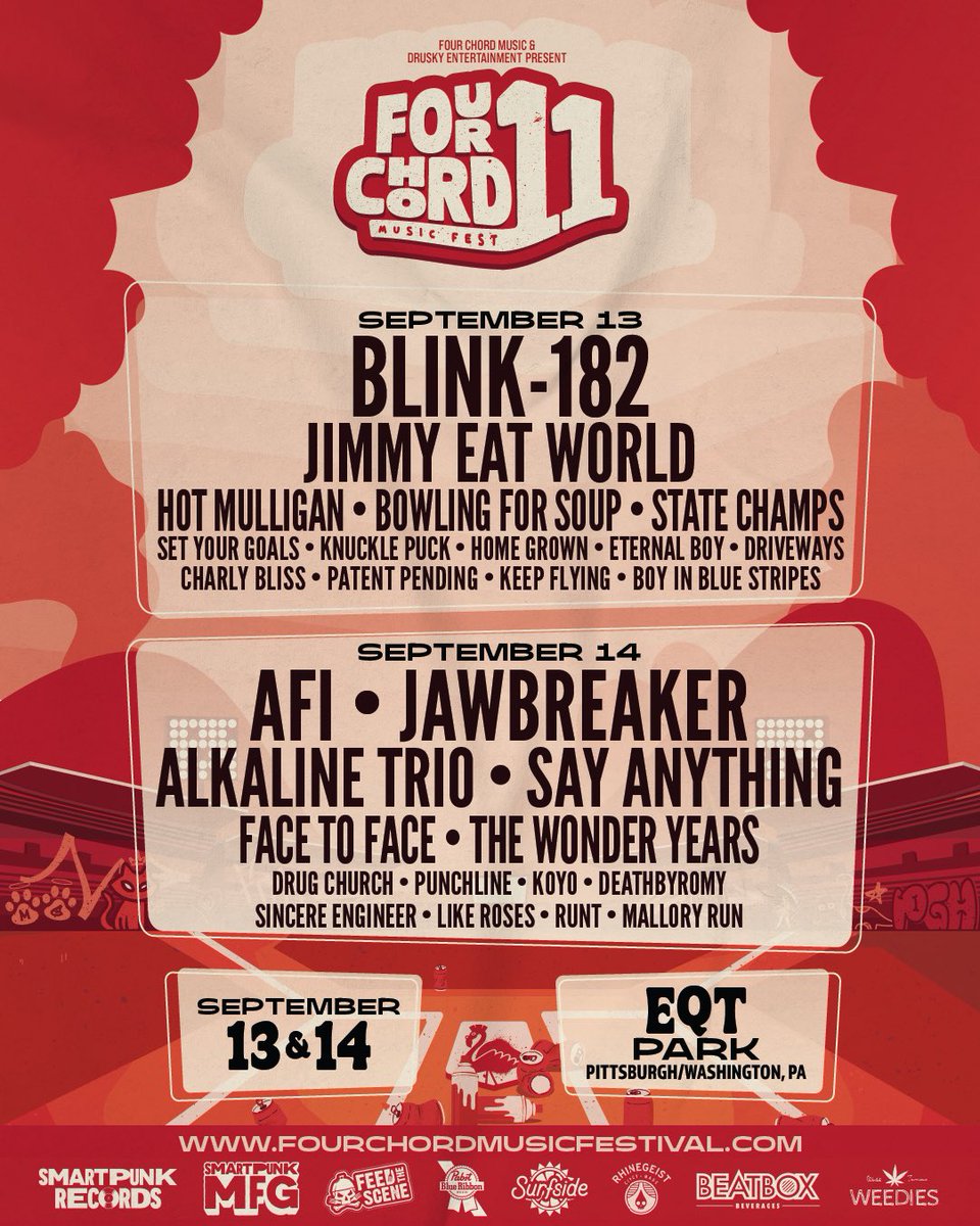 ⚡️ Four Chord Music Festival 11 ⚡️

✔️ Early Bird GA + VIP + Deluxe VIP available NOW

✔️ Full on-sale starts Friday March 28th at 11AM EDT

🎟: fourchordmusicfest.com