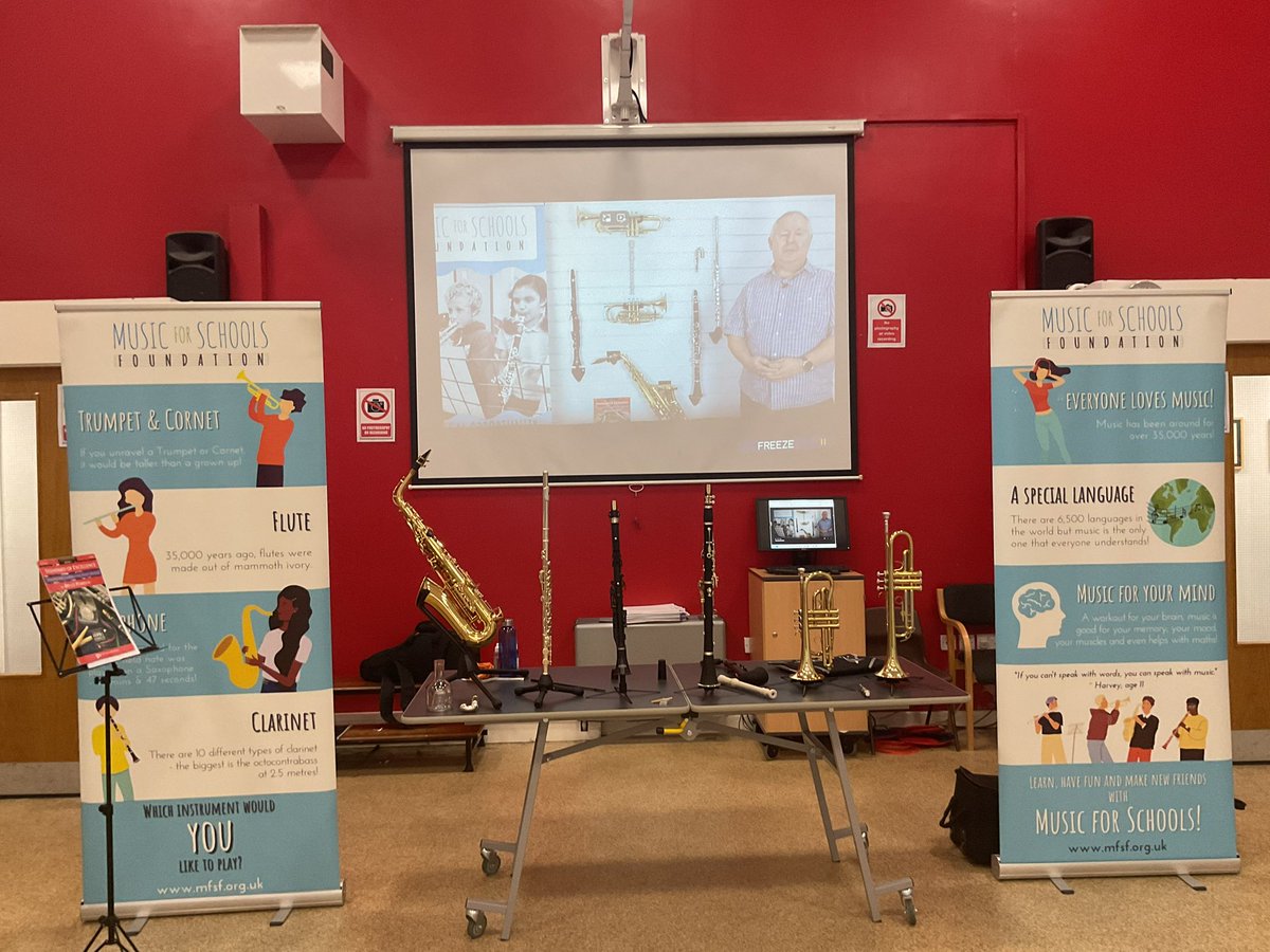 This morning we had a visitor from <a href="/MusicforSchls/">MfSF</a> showing how pupils can get involved by having a peripatetic music lessons on a clarinet, flute or cornet. Follow the link for more information mfsf.org.uk #Moorsidepa #moorsidepamusic