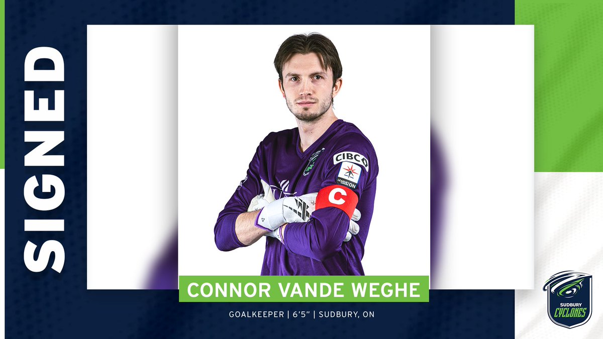 Our new keeper might be familiar 🌀🧤

Connor Vande Weghe has signed on for the 2025 season. Connor’s resume includes:

⚽️ 2x OUA All-Star
⚽️ 3x Laurentian Soccer MVP
⚽️ Experience with the Thunder Bay Chill in USL 2

🎟️: sudburycyclones.ca
#SurgeAsOne