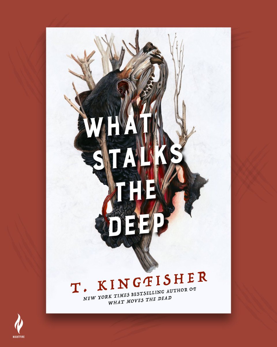 We're thrilled to share the stunning cover for WHAT STALKS THE DEEP, the 3rd installment in T. Kingfisher's (<a href="/UrsulaV/">Kingfisher & Wombat</a>) bestselling Sworn Soldier series🐻🩸

Get ready to accompany Alex Easton to America on 09.30.25

Art: Christina Mrozik

Pre-Order today!
bit.ly/4c2M16e