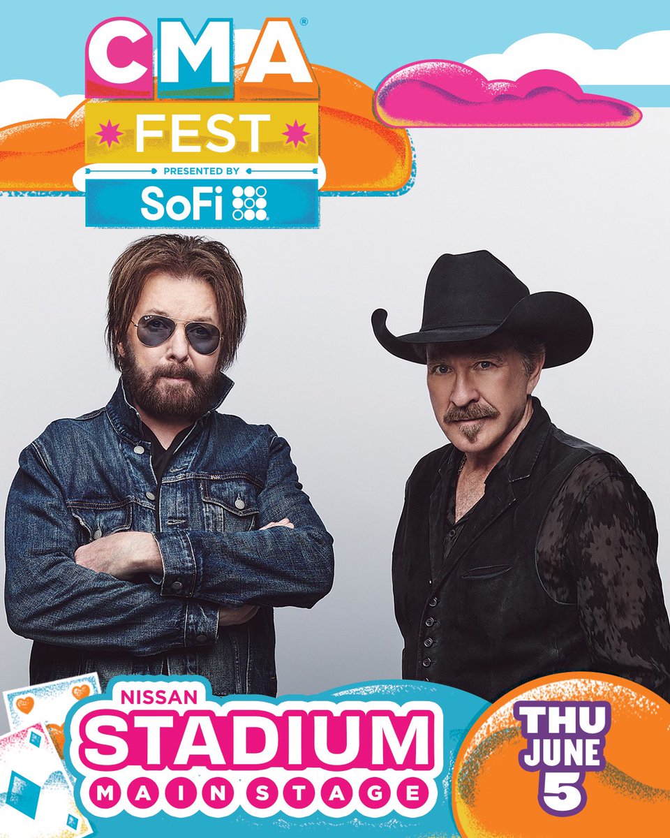 Brooks & Dunn (@brooksanddunn) on Twitter photo JUST ANNOUNCED! We’re performing at <a href="/cma/">Children's Media Association</a>’s #CMAfest presented by <a href="/SoFi/">SoFi</a> in support of the @CMAFoundation & music education. Buy a four-night pass or single night tickets to make a difference & attend the longest-running Country Music festival in the world! CMAfest.com/tickets JUST ANNOUNCED! We’re performing at <a href="/cma/">Children's Media Association</a>’s #CMAfest presented by <a href="/SoFi/">SoFi</a> in support of the @CMAFoundation & music education. Buy a four-night pass or single night tickets to make a difference & attend the longest-running Country Music festival in the world! CMAfest.com/tickets