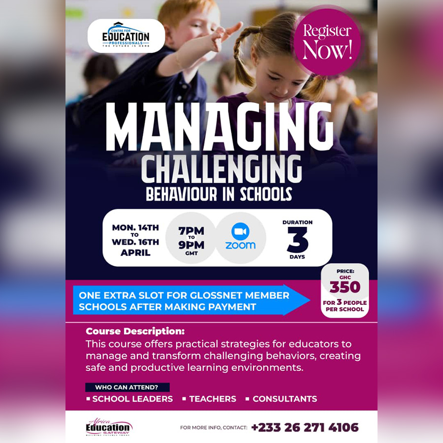 schoolworld3's tweet photo. 🚀 Master the Art of Classroom Management! 🎓

Struggling with disruptive behavior in the classroom? Do you want practical strategies to handle challenging students effectively?

📅 Enroll now and take control of your classroom!

📍 Register:  https://t.co/kECye9H5fz https://t.co/sG4b3lmjLu