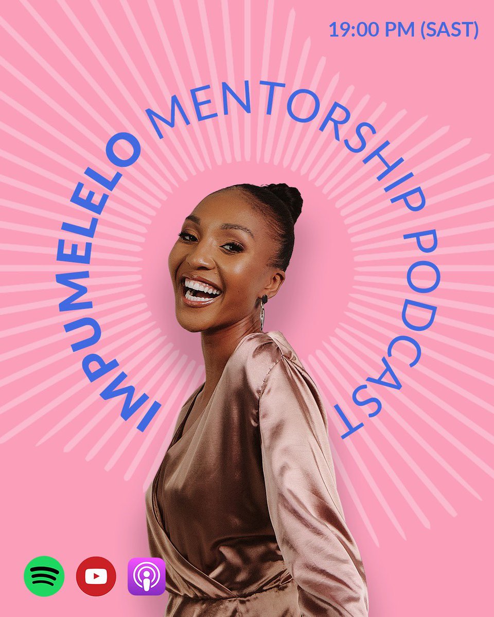 Episode 1 of Impumelelo Mentorship Podcast is launching tonight at 19h00.

You can tune in on Spotify, Apple Podcasts and Miss SA YouTube Channel.

Set your weekly reminder to listen to inspiring stories, valuable insights, and mentorship moments to empower and uplift you. 💜🎧