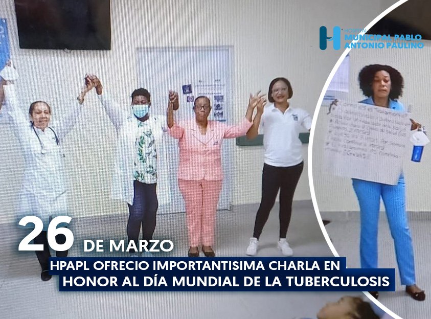 AHospablo's tweet image. El Hospital Pablo Antonio Paulino ofreció ayer  una importante charla  por el Día Mundial de la Tuberculosis 🩺🫁.

El Hospital Municipal Pablo Antonio Paulino  realizó una charla informativa para usuarios del HPAPL por el  Día Mundial de la Tuberculosis. 
#HPAPL