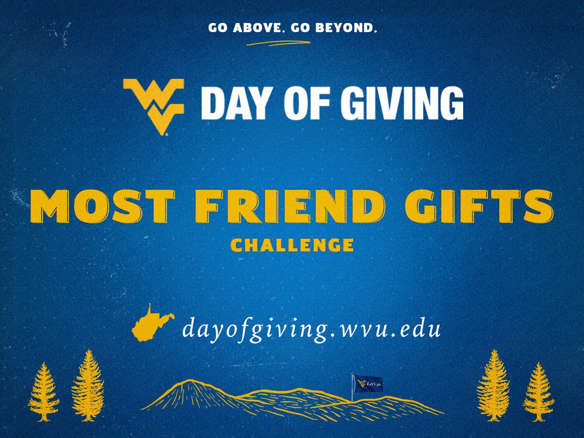 We are proud to be a part of @WVULibraries! Friends of the Libraries: Help us continue thriving! Donate for #WVUDayofGiving from now until noon and help us continue our mission of growing our community at WVU and within the Libraries. 

dayofgiving.wvu.edu/libraries-enga…

<a href="/WVUFoundation/">WVU Foundation</a>