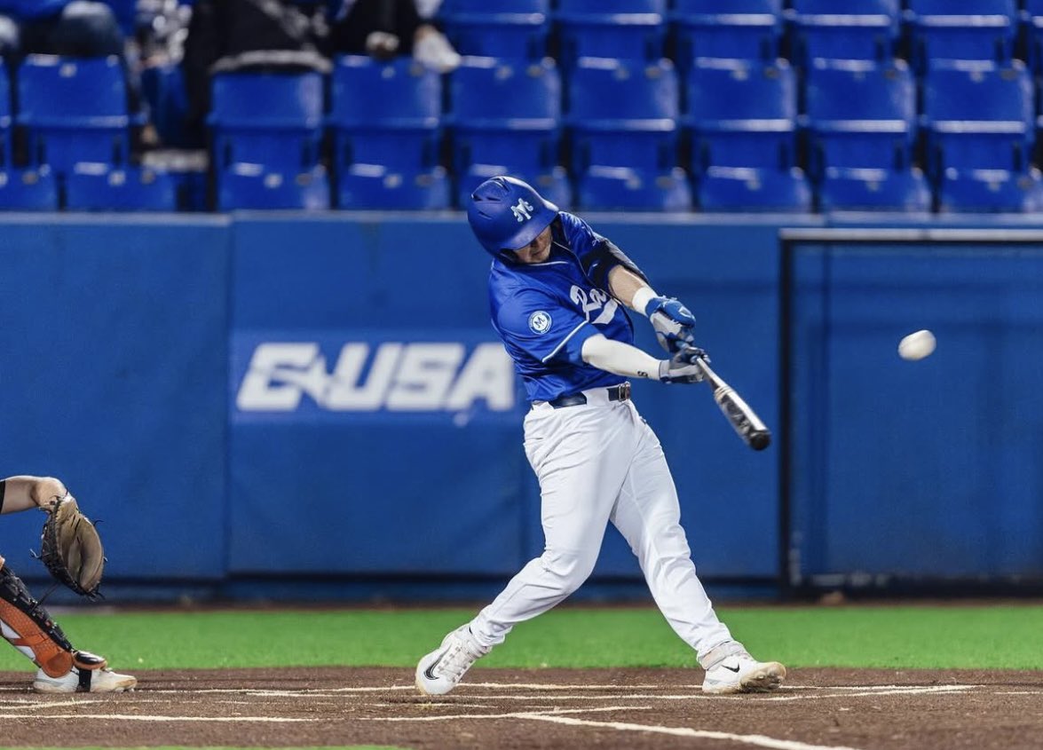 Brett Vondohlen hit his 11th home run last night in an 8-5 loss to SEMO.

That long ball now puts him tied for fourth nationally in home runs while he still ranks No. 1 in #CUSA.

On the year, Vondohlen is batting .304 with those 11 homers and 26 RBIs.