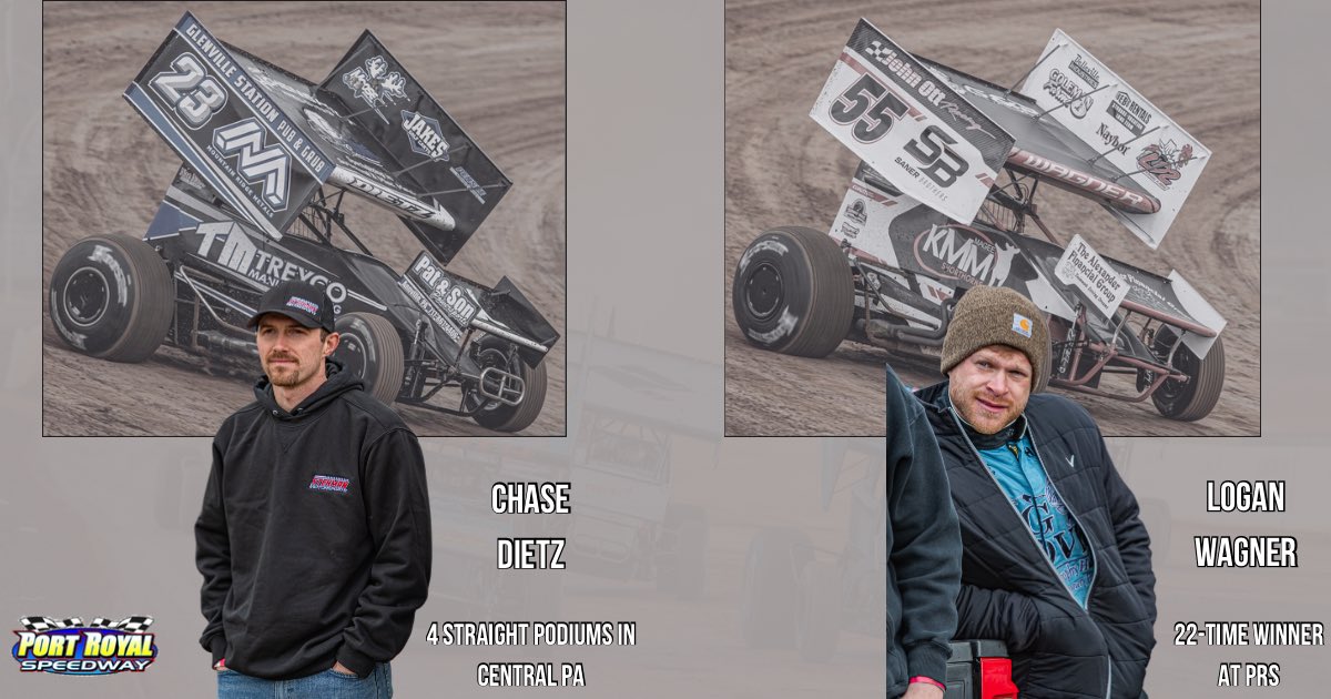 Port Royal Speedway #SpeedPalace (@portroyalspdway) on Twitter photo Two ๐ฅ drivers hit The Speed Palace this Saturday.
<a href="/LoganWagner_/">Logan Wagner</a> in the Wagner Motorsports #55 is a 22-time winner at Port Royal Speedway and a 5-time track champion.
<a href="/Dietz2d/">ChaseDietzRacing</a> in the <a href="/SM23Updates/">Stehman Motorsports</a> #23 hasnโt missed a podium in 2025.
Will either of these 2 drivers find Two ๐ฅ drivers hit The Speed Palace this Saturday.
<a href="/LoganWagner_/">Logan Wagner</a> in the Wagner Motorsports #55 is a 22-time winner at Port Royal Speedway and a 5-time track champion.
<a href="/Dietz2d/">ChaseDietzRacing</a> in the <a href="/SM23Updates/">Stehman Motorsports</a> #23 hasnโt missed a podium in 2025.
Will either of these 2 drivers find