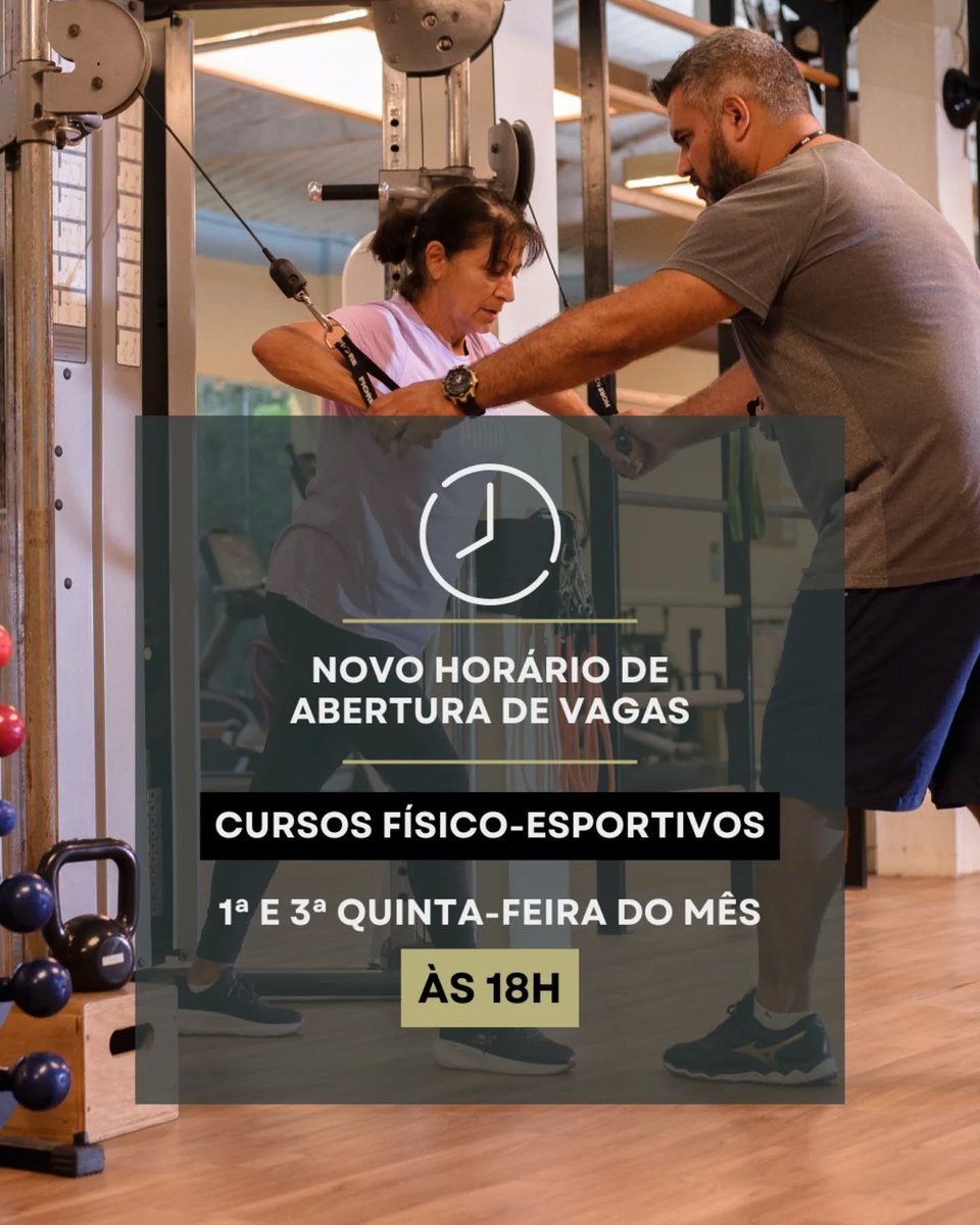 Atualize a sua agenda! 📷

A partir do mês de abril, as inscrições para os cursos de esportes, práticas corporais, atividades na água e ginástica multifuncional (academia) serão abertas na primeira e na terceira quinta-feira do mês às 18h.

📷 Cristiane Silva