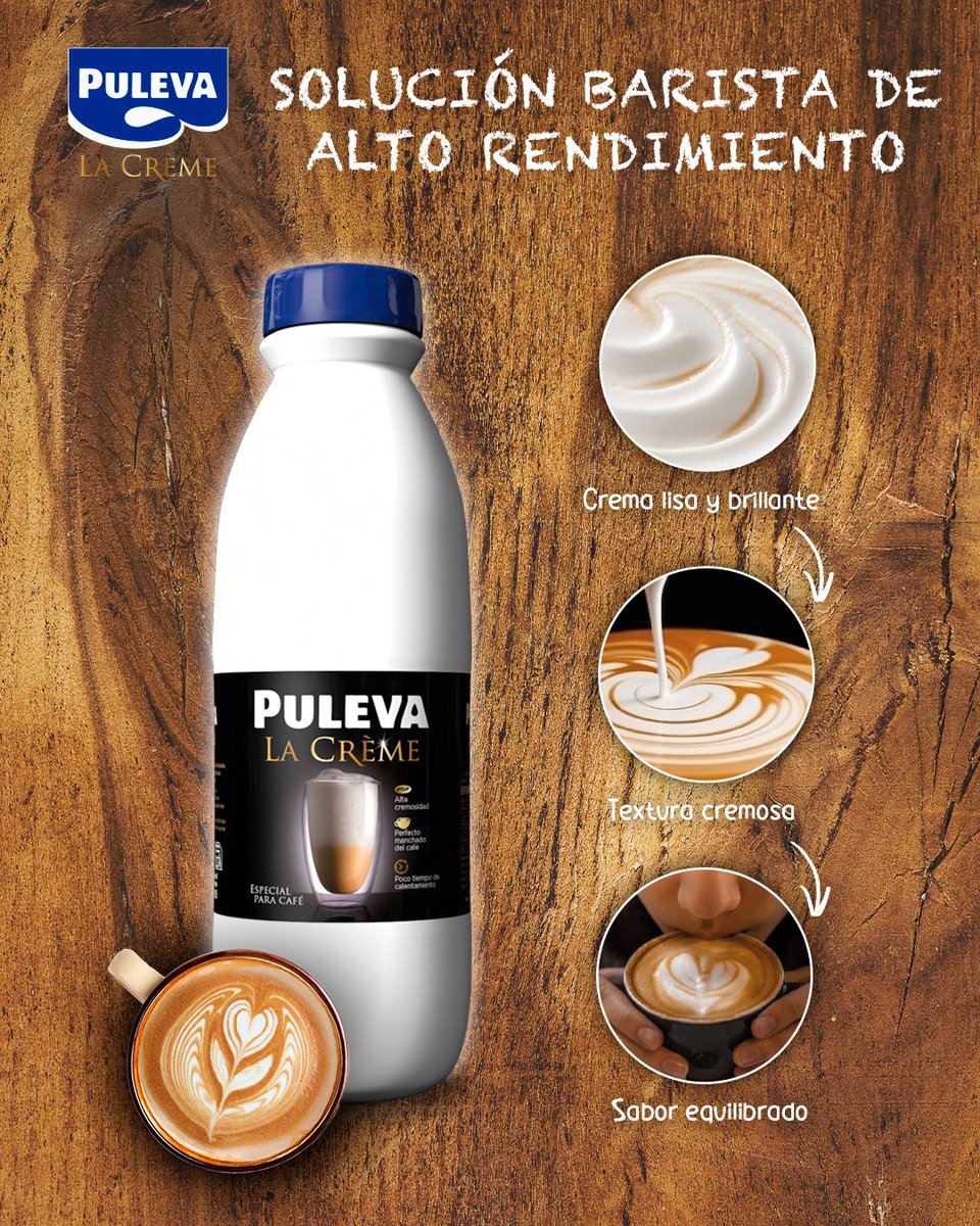 ☕✨ #PulevaLaCrème: El secreto de un café perfecto ✨☕🔗bit.ly/PulevaLaCreme

✅ Emulsión perfecta para #LatteArt.
✅ Cremosidad y estabilidad en cada preparación.
✅ Realza el sabor sin enmascarar las notas del café.

📍 Pensada para profesionales de la #hostelería.