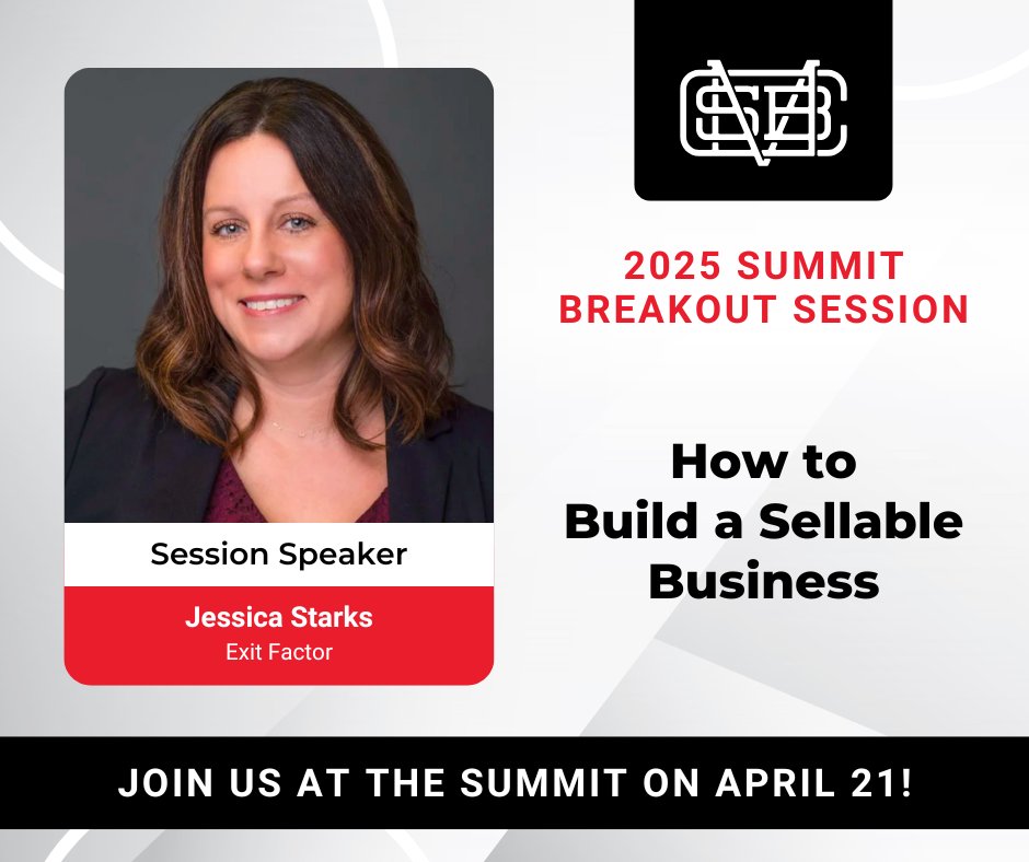 Michigan Celebrates (@themcsb) on Twitter photo We are excited to have Jessica Starks of <a href="/exit__factor/">exitfactor</a> at <a href="/theMCSB/">Michigan Celebrates</a> 2025 Summit! Jessica will be speaking on "How to build a sellable business.ā Please join us to hear from Jessica and our other breakout session speakers. michigancelebrates.org
#MCSB2025 #MichiganCelebrates We are excited to have Jessica Starks of <a href="/exit__factor/">exitfactor</a> at <a href="/theMCSB/">Michigan Celebrates</a> 2025 Summit! Jessica will be speaking on "How to build a sellable business.ā Please join us to hear from Jessica and our other breakout session speakers. michigancelebrates.org
#MCSB2025 #MichiganCelebrates