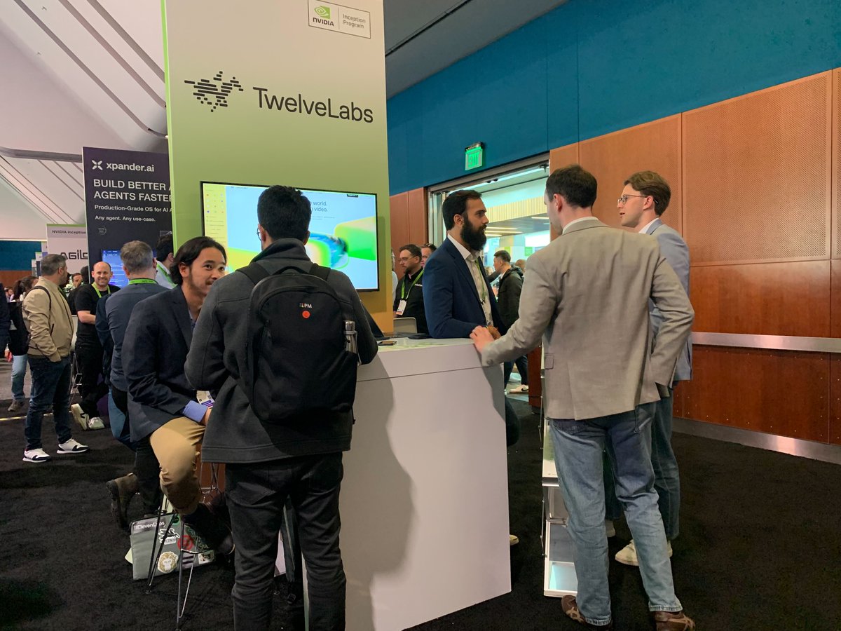twelve_labs's tweet image. 🚀 Incredible week at #GTC2025! Big thanks to everyone who visited our booth. Your energy made it unforgettable. Our CEO’s panel sparked so many great conversations! Thanks, @NVIDIAGTC and all attendees! Can't wait for next year! #TwelveLabs #VideoAI