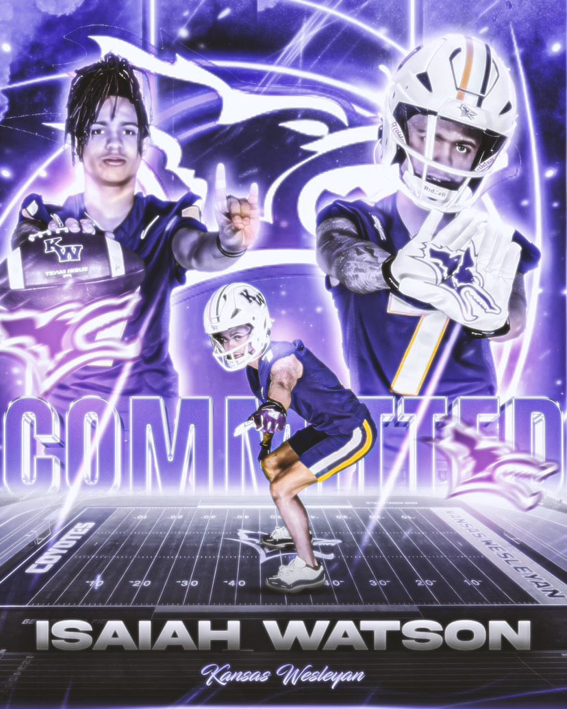 isaiah_watson25's tweet photo. Blessed to announce that I will be furthering my academic and athletic career Kansas Wesleyan University #committed #AGTG @kwufootball @coachmattymidd @QBcoachsnyder @CoachBindel @hearn_coach @NielsenCoach

  @DarielShepherd for the graphic https://t.co/5gH9xDfoRD