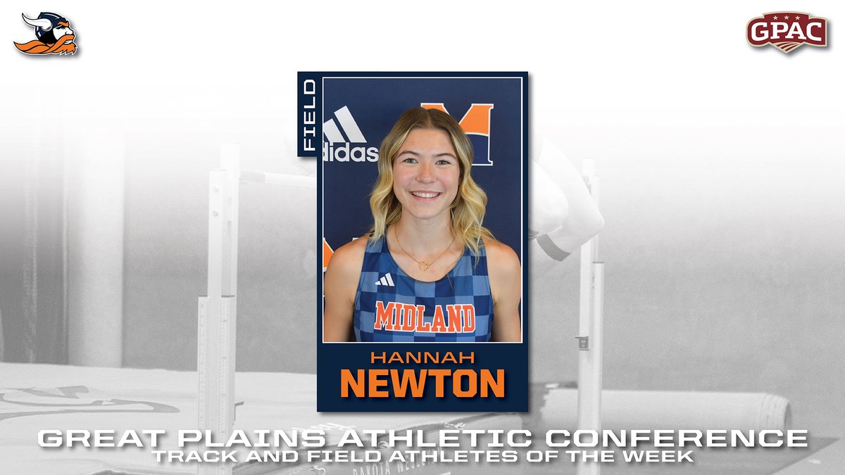 WTF: Newton Selected as GPAC Field Athlete of the Week (<a href="/Midland_TFXC/">Midland TF/XC</a>)
midlandathletics.com/x/s09hu