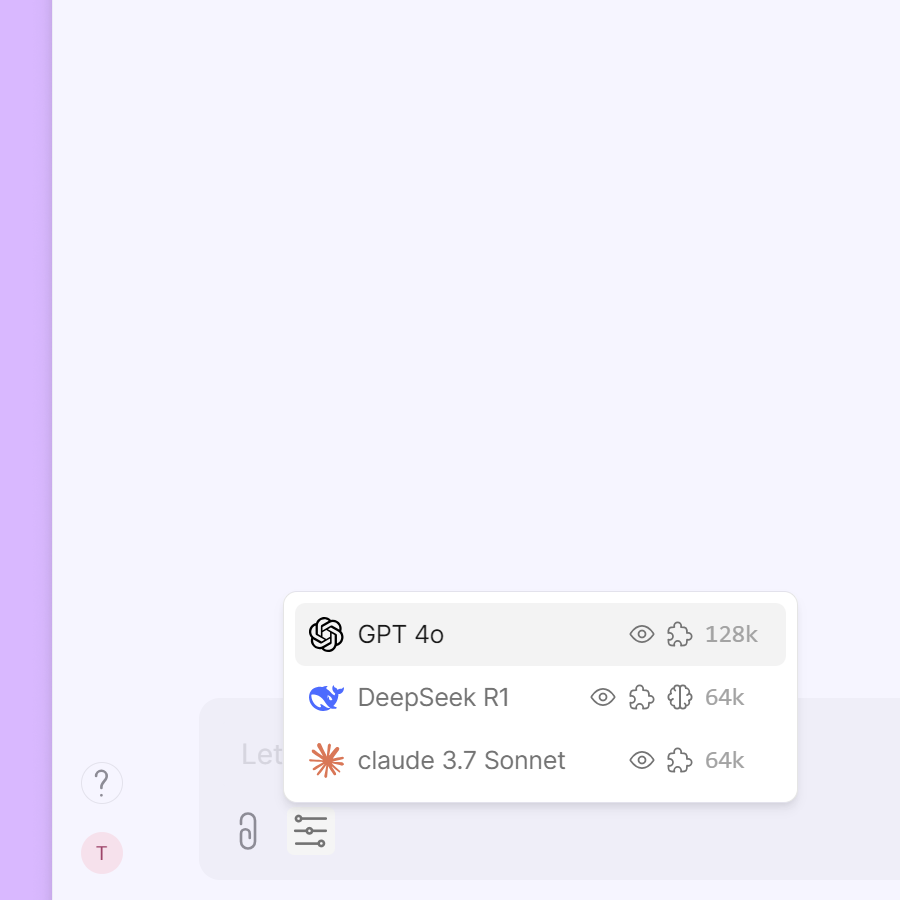 🚨 Big update on QoQo.ai!

You can now choose your AI model in chat: 🤖 GPT-4o
🐱 Claude Sonnet 3.7
🧠 DeepSeek R1
Plus, we rebuilt our backend &amp; redesigned the nav to prep for project views, global history &amp; more.
Try it out &amp; tell us your fave! 👇