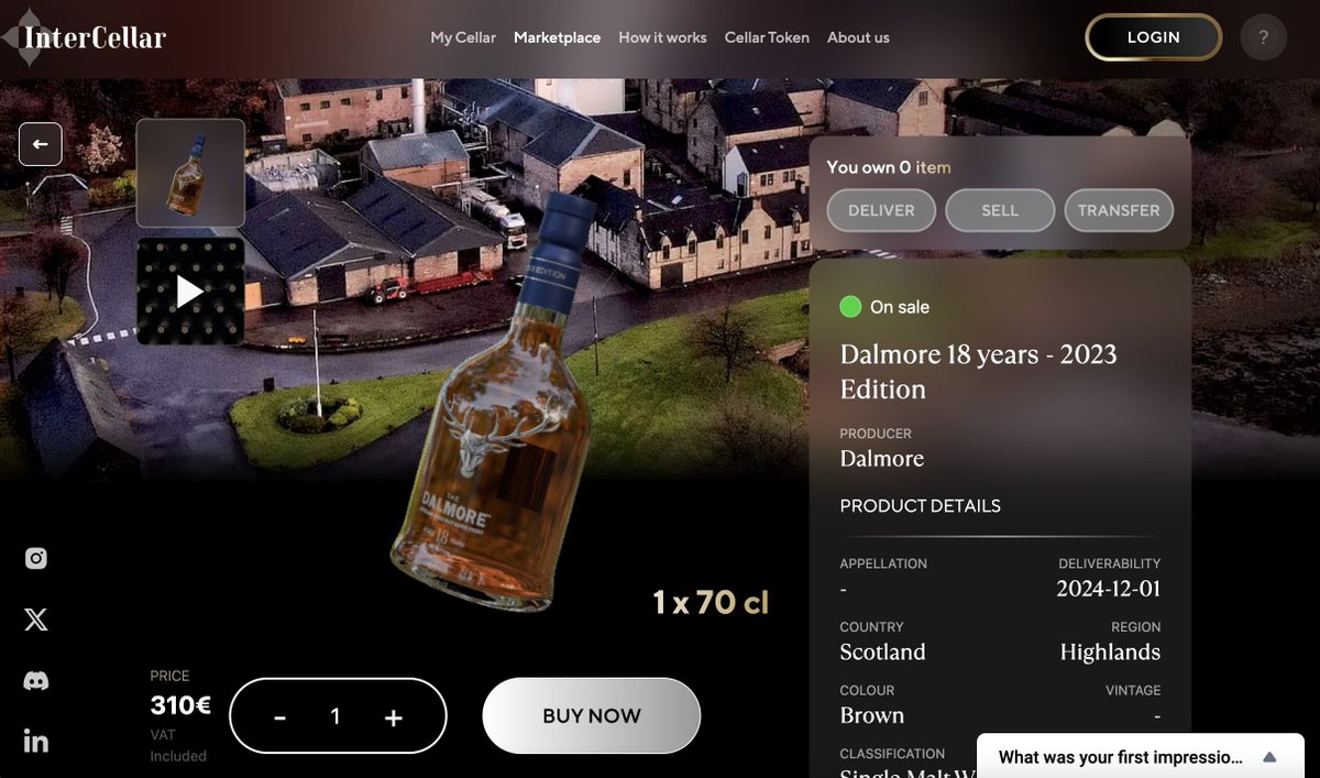 Did you know? 

You can not only get wines on <a href="/InterCellar_/">InterCellar</a>, but also whiskies ! 🥃

The Dalmore 18, 2023 Edition, is a masterful creation by Gregg Glass and his team, matured in American white oak ex-Bourbon barrels and 30-year-old Matusalem Oloroso Sherry casks. 🎉

Expertly