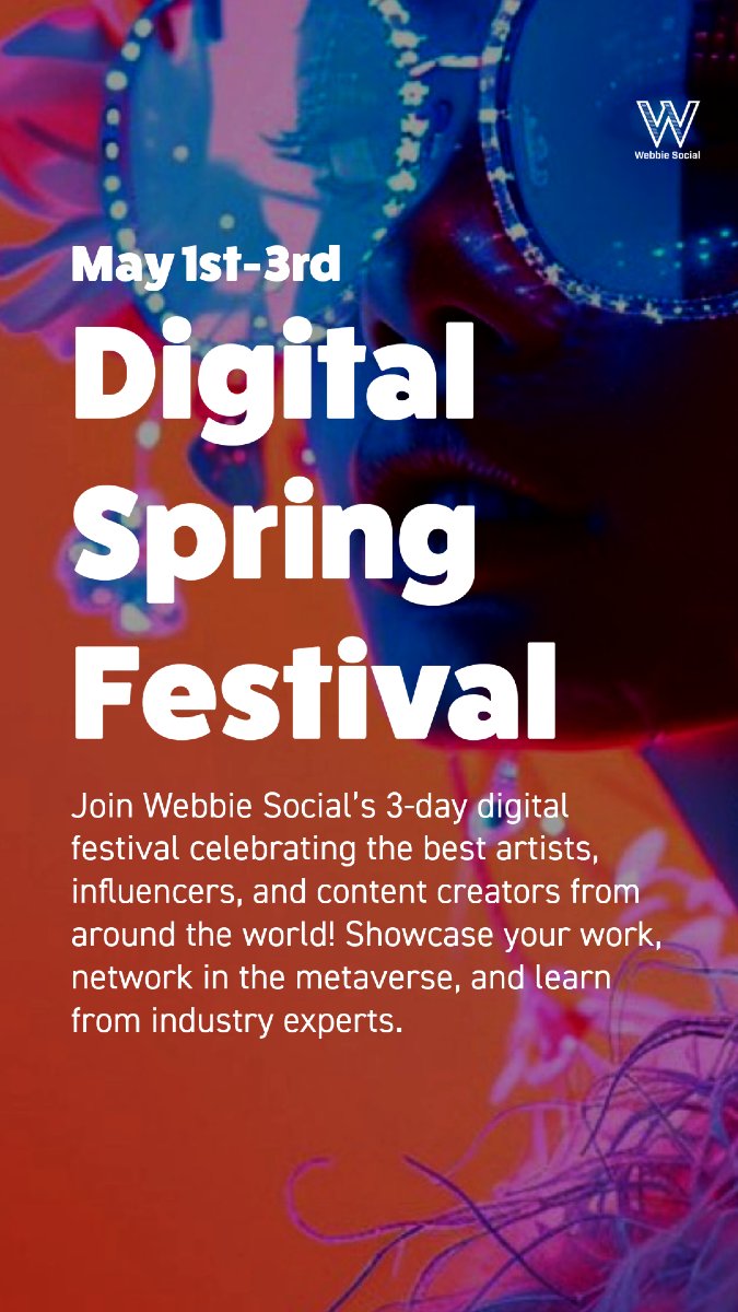 WebbieSocialApp's tweet photo. โณ 1 Week Until Open Call! Artists, influencers, & digital creatorsโyour chance to shine starts April 2nd! ๐ Post your work with #DSF25 to apply! https://t.co/mFi2VjX7iW
