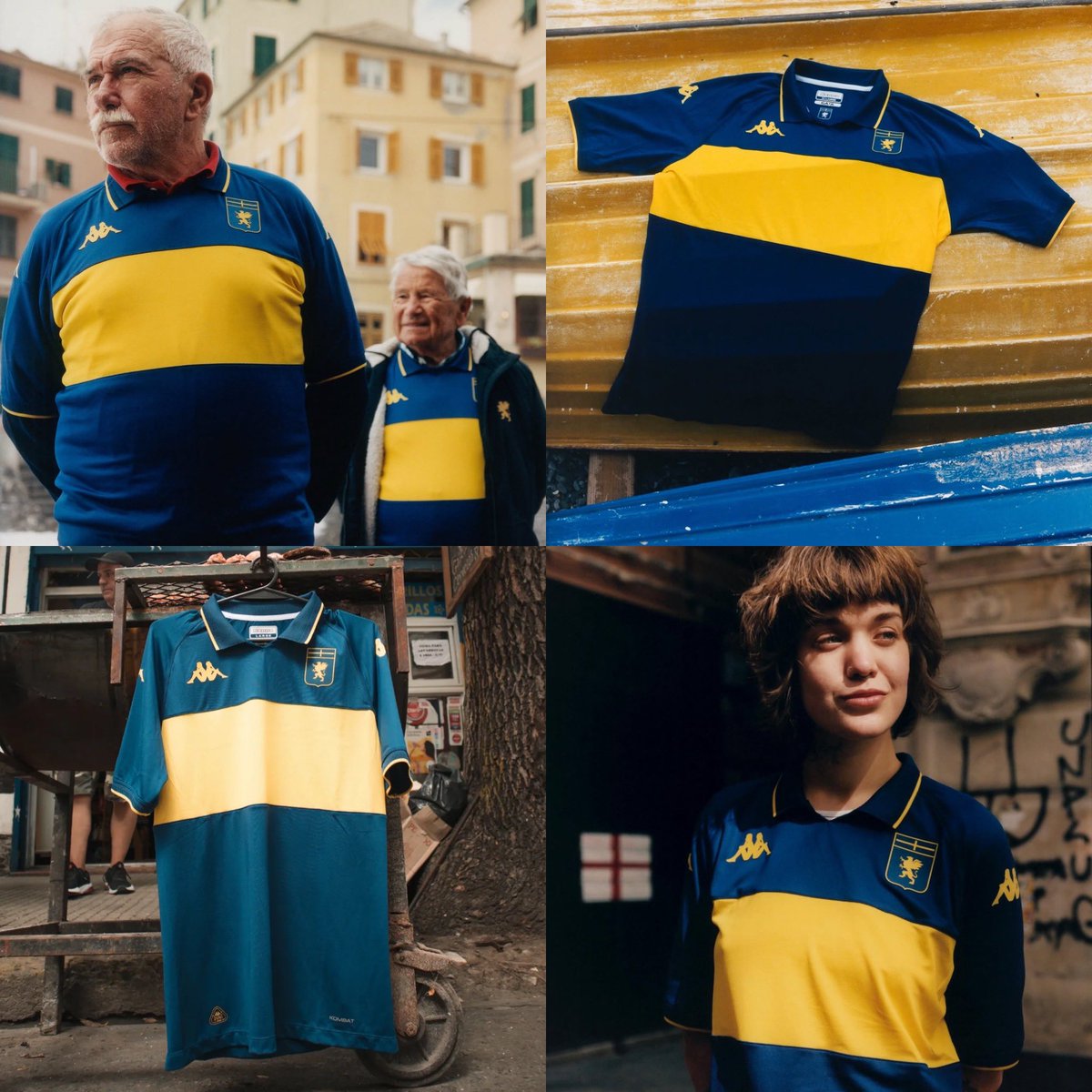 Juezcentral's tweet photo. Hace 120 años, seis adolescentes, descendientes de genoveses (Italia), se reunían en el barrio La Boca de Buenos Aires y acordaban crear un club de fútbol. 

Boca Juniors, el Xeneize (que significa "genoves" en lengua ligur).

Hoy, el Genoa presentó esta camiseta en honor a Boca y su legado con la Liguria y la ciudad. Hermosura.