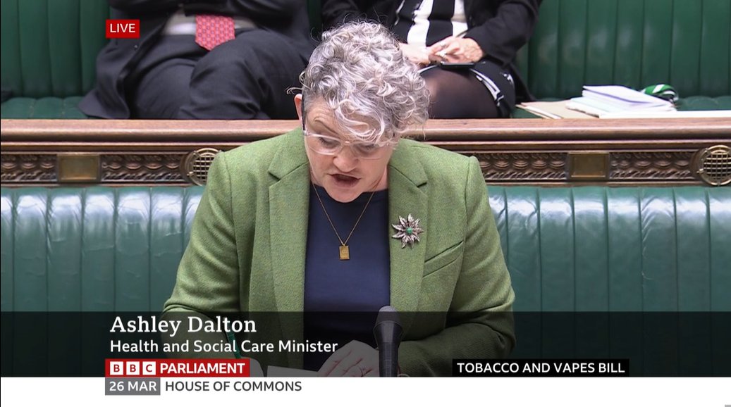 TheIBVTA's tweet photo. Delighted to hear the Minister confirm that the #SwapToStop scheme will be extended, with the provision of #vaping kits to smokers seeking to quit continuing. IBVTA members have been successfully supporting this scheme since 2023. 
#TobaccoAndVapesBill https://t.co/6BEqi106eA