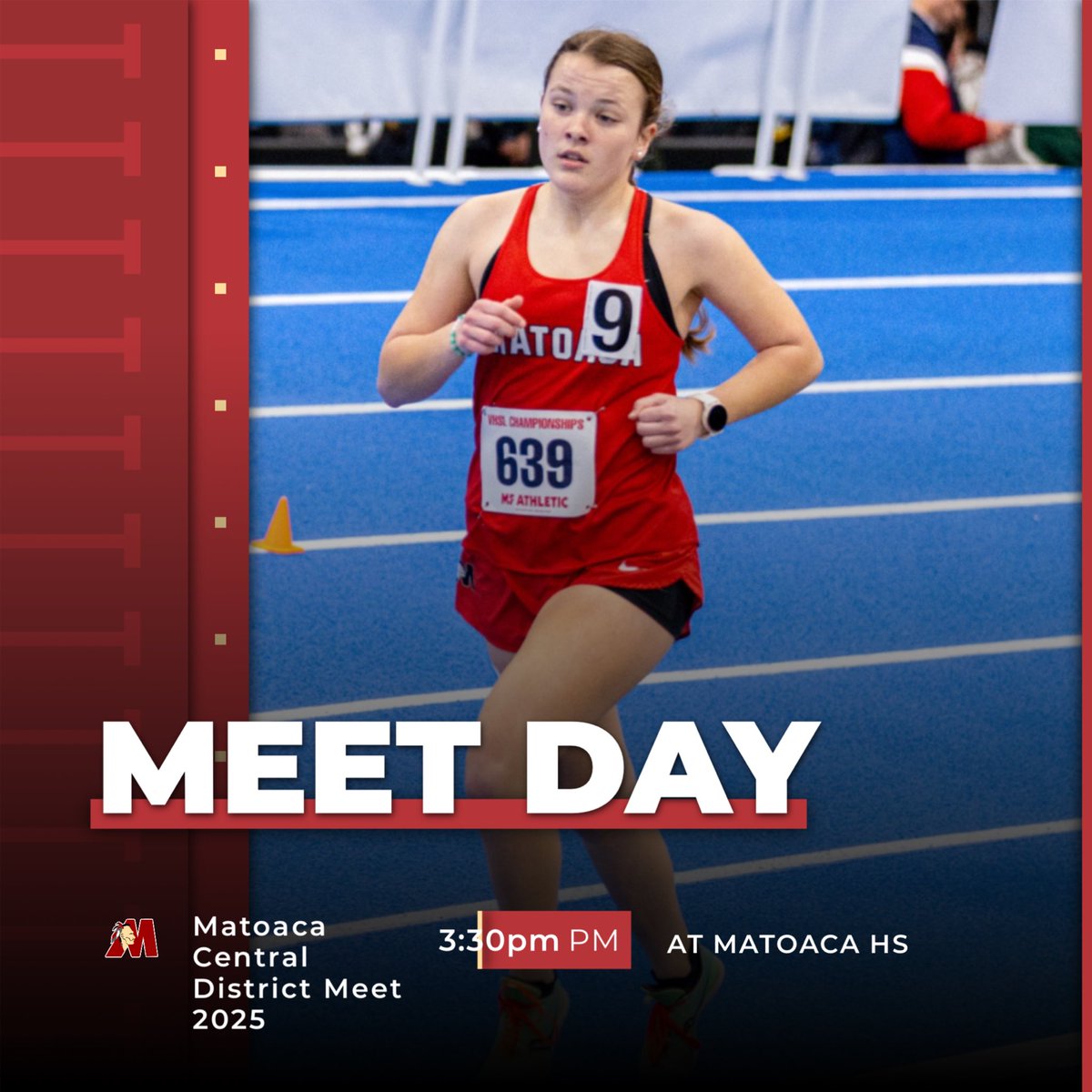 Meet day!! 3:30pm Warriors Stadium!! 
<a href="/ElizabethSBaber/">Elizabeth Baber</a> <a href="/matoacahsathlet/">Matoaca Athletics</a>