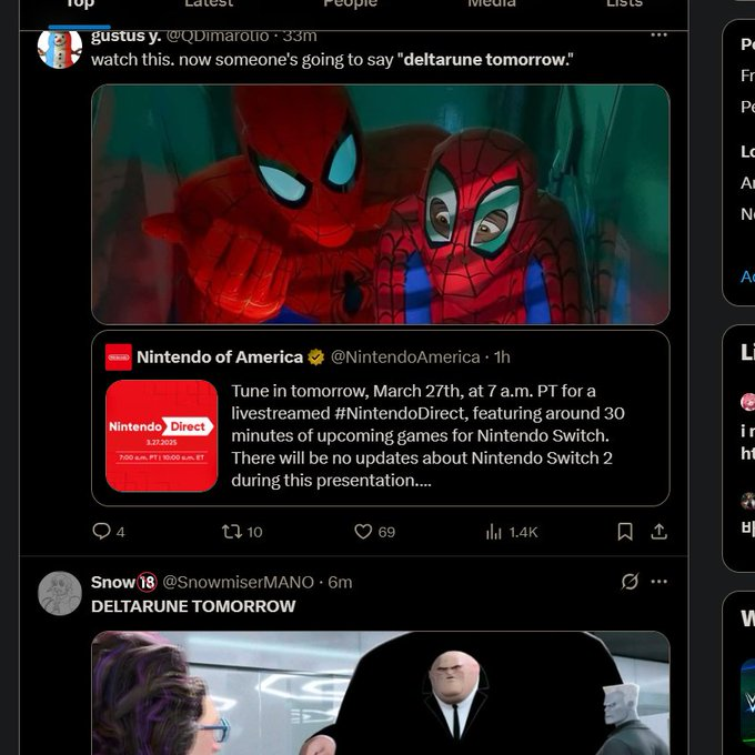 Dango_Demon's tweet photo. I love the timing of this deltarune tomorrow post lmao! https://t.co/3TlxRwJIVh
