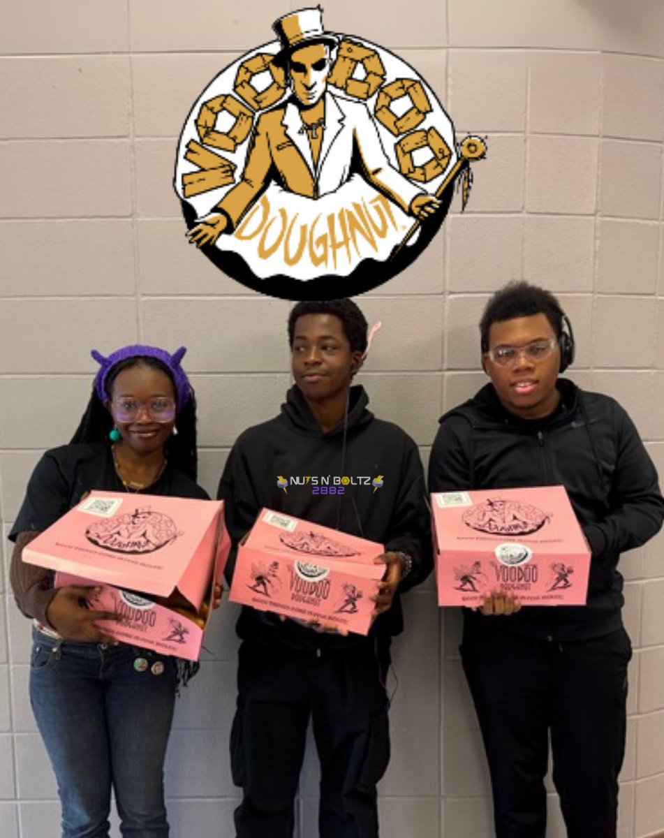 MRHS Robotics ⚡️ Team 2882 ⚙️ Nuts N Boltz (@frc_2882) on Twitter photo Big thanks to <a href="/VoodooDoughnut/">Voodoo Doughnut</a> in Katy for sponsoring our FRC season, Reefscape! 🔩⚡ With your support, Nuts N’ Boltz is ready to build, innovate, and compete like never before. Here’s to a season of greatness! 🛠️💙 #FIRST #sponsor #thankyou #STEMPower #voodoodoughnut Big thanks to <a href="/VoodooDoughnut/">Voodoo Doughnut</a> in Katy for sponsoring our FRC season, Reefscape! 🔩⚡ With your support, Nuts N’ Boltz is ready to build, innovate, and compete like never before. Here’s to a season of greatness! 🛠️💙 #FIRST #sponsor #thankyou #STEMPower #voodoodoughnut