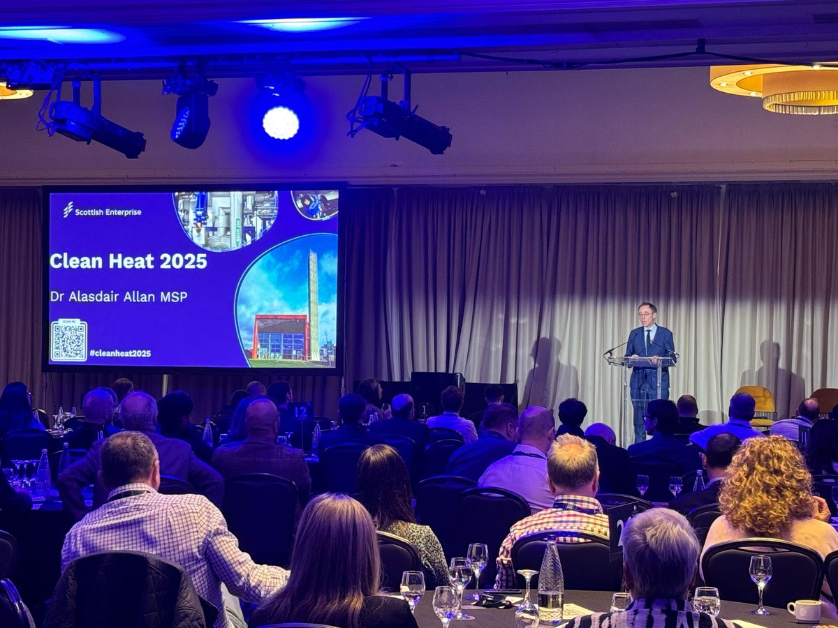 The way we heat our buildings is key to achieving net zero.

Speaking @ScotEnt #CleanHeat2025 conference, Acting Climate Action Minister @AlasdairAllan reaffirmed @ScotGov's commitment to making our buildings more energy efficient in a way which benefits people and communities.