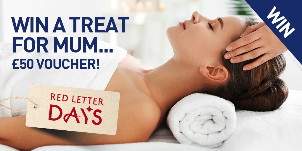 🎟️WIN a £50 Red Letter Days Voucher!

😍Treat Mum to something special this Mother's Day!

Choose from experiences, spa days, and so much more!

To be in with a chance:

✅Like &amp; share this post

✅Follow us

Good Luck! Winner announced on Friday 28th March.