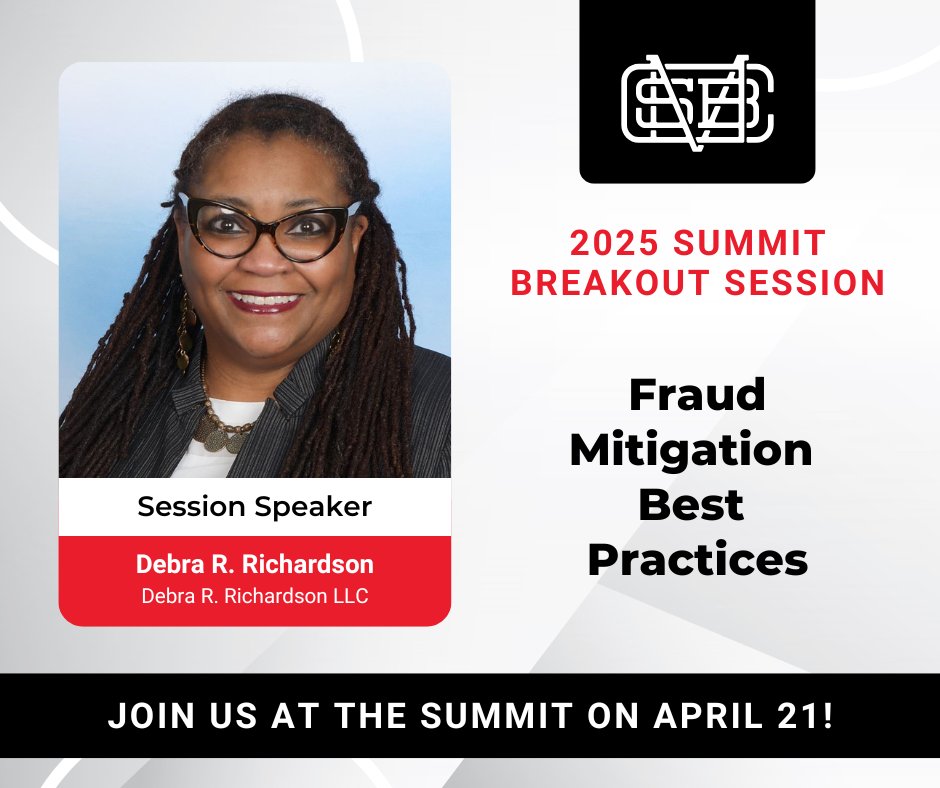 We're excited to have Debra R. Richardson at our 2025 Summit! Debra will be speaking on "Fraud Mitigation Best Practices.” Please join us to hear from Debra and our other breakout session speakers. michigancelebrates.org 

#MCSB2025 #MichiganCelebrates