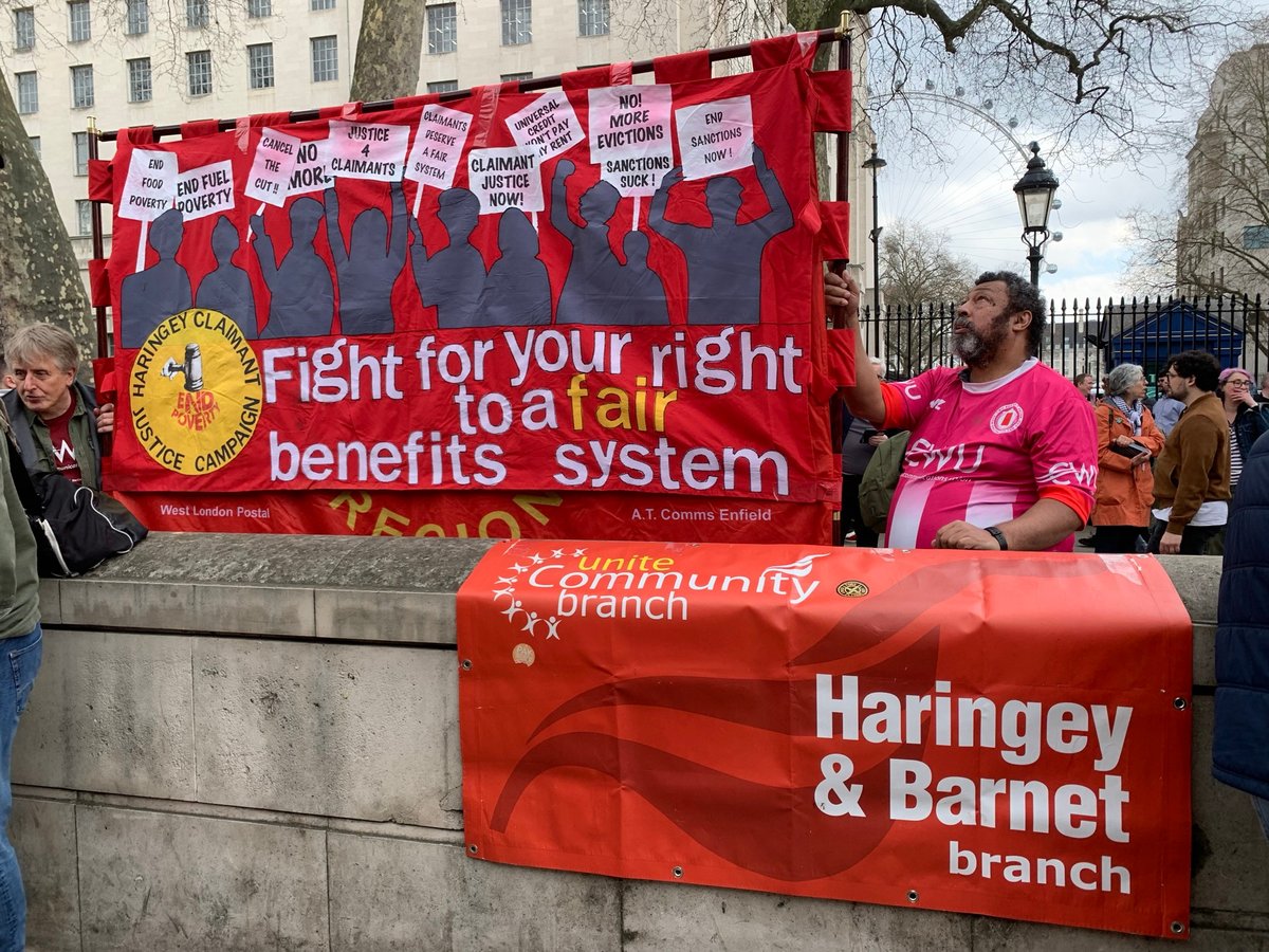 From the Haringey Claimant Justice Campaign:

At the #DPAC demo today in Whitehall fighting for a fair benefits system. #WelfareNotWarfare