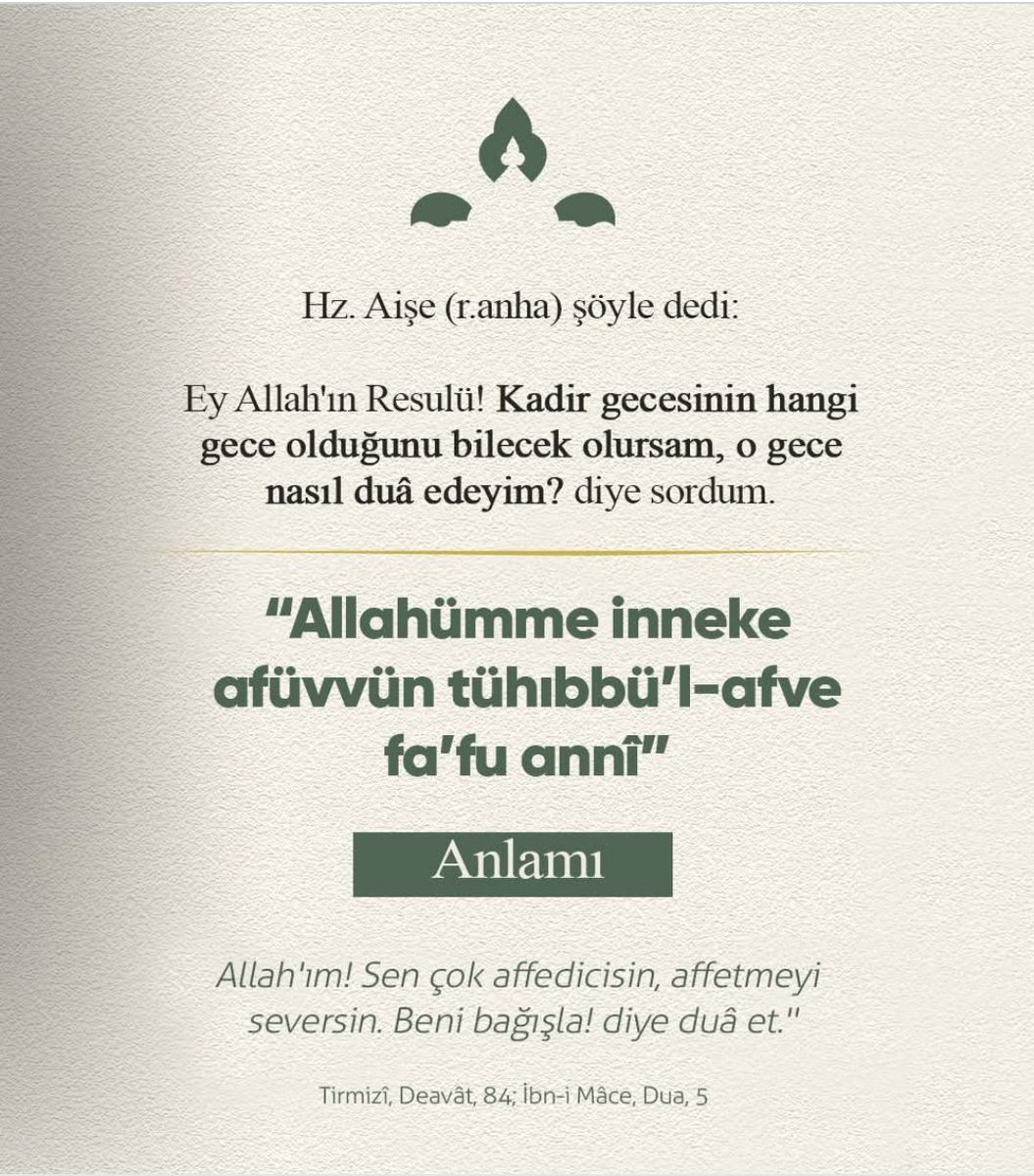 Bin ay'dan hayırlı bu geceyi yakalayıp, yapacağınız tövbe ile kurtuluşa erenlerden olmanız dileğiyle hayırlı kandiller dilerim.!
#KadirGecesi