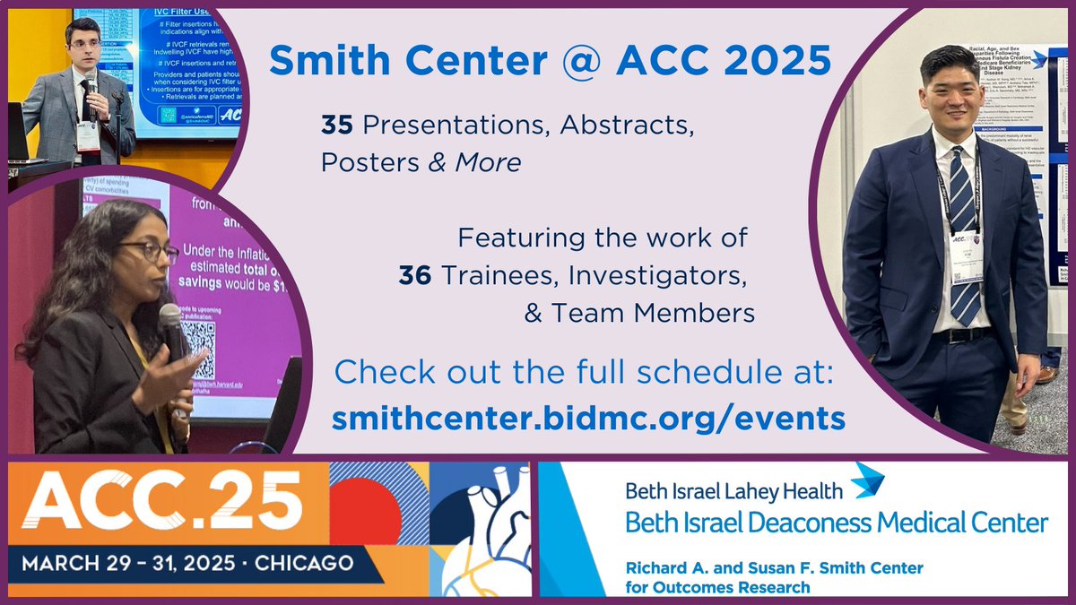 BIDMC Smith Center (@smithbidmc) on Twitter photo The Smith Center will be at #ACC25 this weekend! 
Check out the full schedule here: smithcenter.bidmc.org/events The Smith Center will be at #ACC25 this weekend! 
Check out the full schedule here: smithcenter.bidmc.org/events