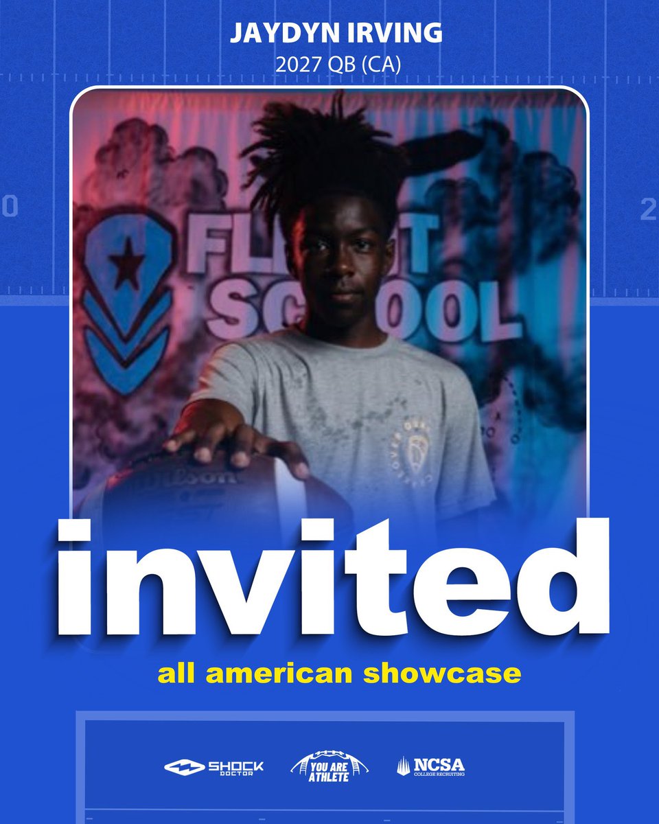 Jaydyn Irving (@0fficialjaydyn1) on Twitter photo Thank you for the invite <a href="/youareathlete/">You Are Athlete</a>! Can’t wait to go to Houston, TX and compete! <a href="/HHSFarmersFB/">Hayward High Football</a> <a href="/Elite11/">Elite11</a> @qbhitlist <a href="/westcoastpreps_/">West Coast Preps</a> @rivalscamp <a href="/PGregorian/">Paul Gregorian</a> @gregbiggins @Cole3johnson <a href="/BFBaumgartner/">Blake Baumgartner</a> @GHoward_scout <a href="/ttherzog/">Coach Trent Herzog</a> <a href="/BobbyFresques/">Bobby Fresques</a> <a href="/CoachSidKrish/">Sid Krishnamurthi</a> <a href="/BrandonHuffman/">Brandon Huffman</a> Thank you for the invite <a href="/youareathlete/">You Are Athlete</a>! Can’t wait to go to Houston, TX and compete! <a href="/HHSFarmersFB/">Hayward High Football</a> <a href="/Elite11/">Elite11</a> @qbhitlist <a href="/westcoastpreps_/">West Coast Preps</a> @rivalscamp <a href="/PGregorian/">Paul Gregorian</a> @gregbiggins @Cole3johnson <a href="/BFBaumgartner/">Blake Baumgartner</a> @GHoward_scout <a href="/ttherzog/">Coach Trent Herzog</a> <a href="/BobbyFresques/">Bobby Fresques</a> <a href="/CoachSidKrish/">Sid Krishnamurthi</a> <a href="/BrandonHuffman/">Brandon Huffman</a>