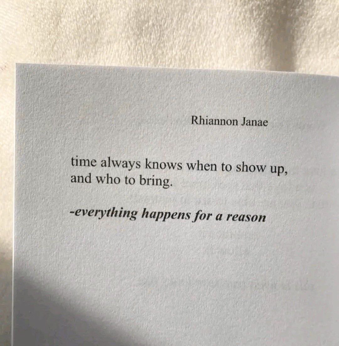 everything happens for a reason