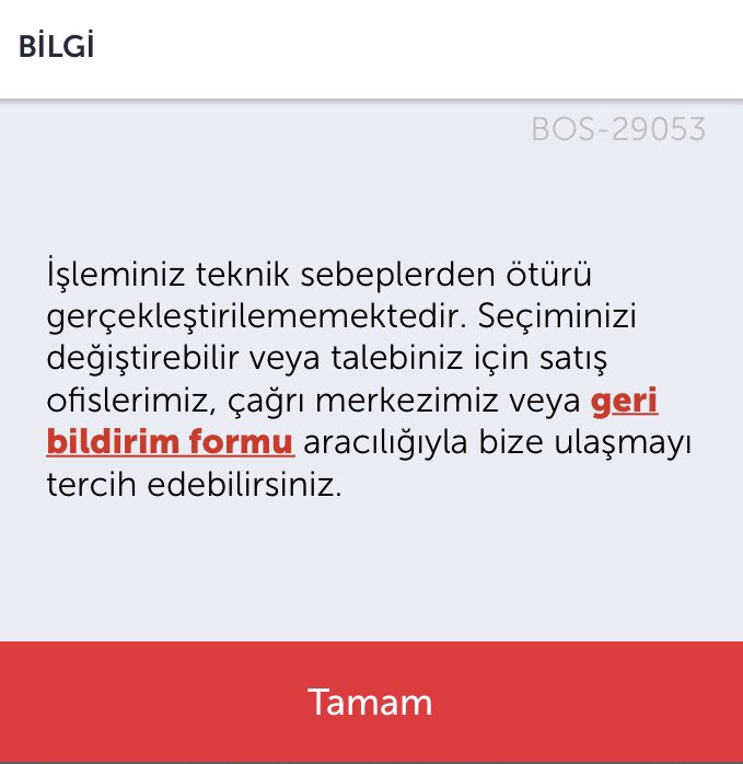 Sevgili <a href="/TurkishAirlines/">Turkish Airlines</a> <a href="/TK_TR/">Türk Hava Yolları</a> 
Sabahtan beri bilet değişikliği yapmak istiyorum ama mobilde hata veriyor. Geri bildirime dönmediniz, çağrı merkezi de 770 dolar + koltuk ücreti istiyor. Mantık ne çözemedim.