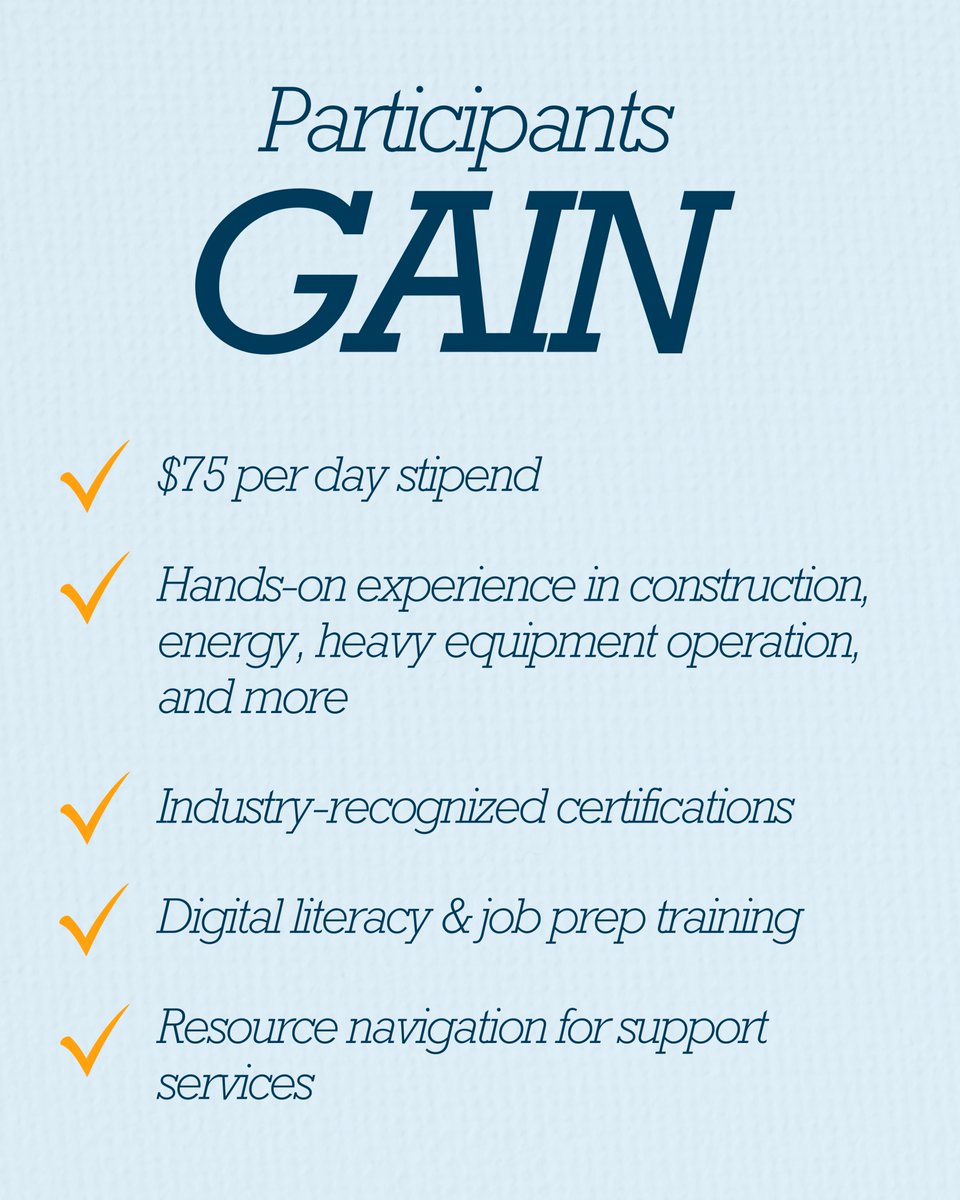 What is PATH? 🤔
Our 4-6 week earn &amp; learn training prepares real people for real jobs in Appalachia! 
👉 $75/day stipend
👉 Hands-on training in construction, energy &amp; more
👉 Certifications, digital literacy, job prep &amp; other support
This is workforce development in action!