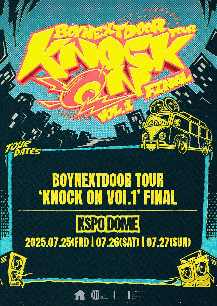 BOYNEXTDOOR TOUR 'KNOCK ON Vol.1' FINAL KSPO Dome 7/25,7/26,7/27