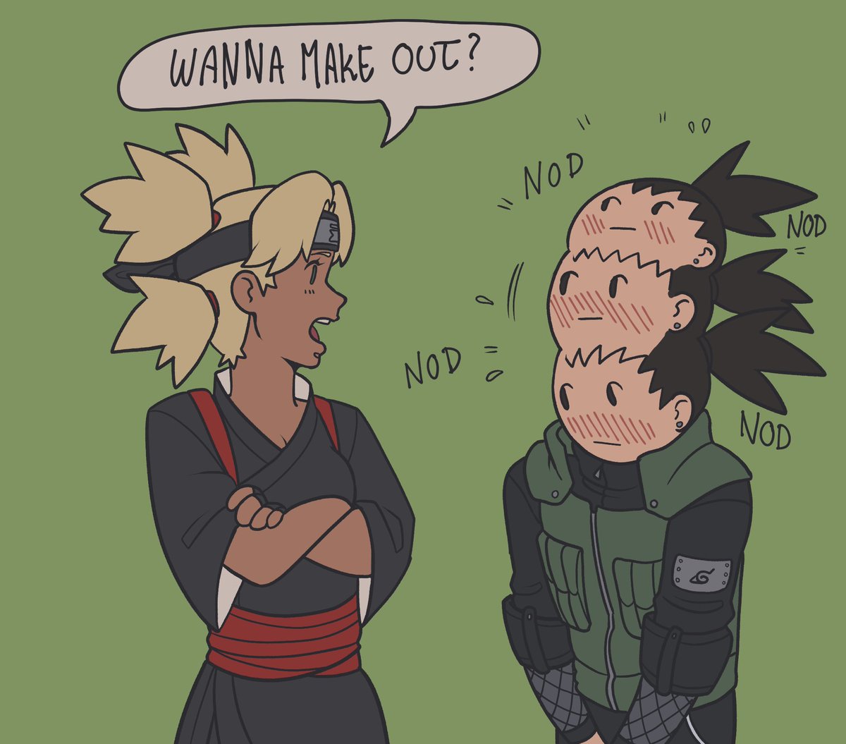 Roquebites's tweet photo. The ShikaTema of it all… i love Shikamaru and Temari so any and every excuse to draw them is a good one in my book!!!🙂‍↕️🙂‍↕️🙂‍↕️🙂‍↕️ https://t.co/FY7oi7vtm1