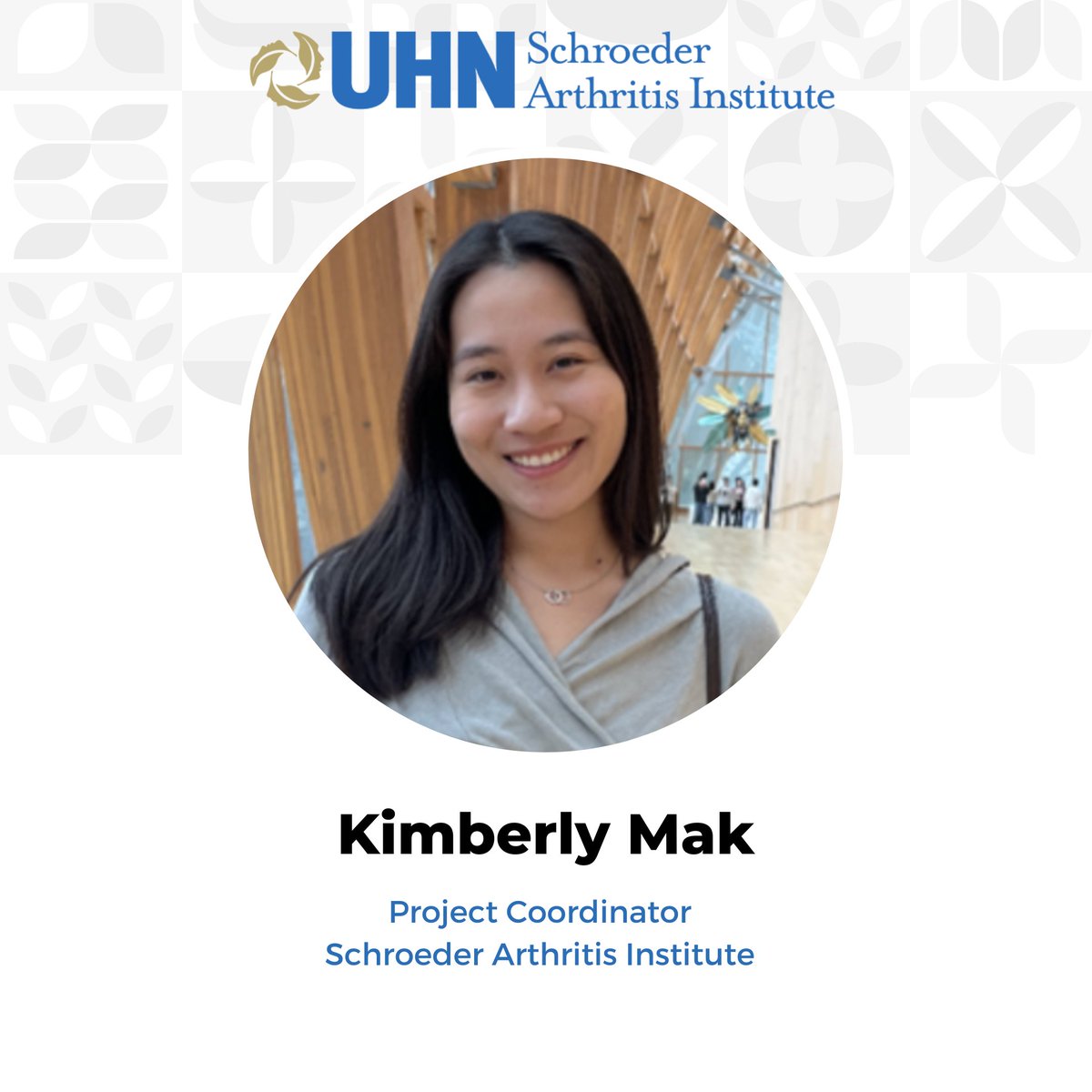 Schroeder Arthritis Institute (@schroederinst) on Twitter photo Meet Kimberly Mak, Project Coordinator <a href="/SchroederInst/">Schroeder Arthritis Institute</a> <a href="/UHN/">University Health Network</a>. Kim supports strategic projects within the Institute's Quality Committee under the leadership of Silvi Groe, Clinical Director of the Institute. Learn all about her dynamic role in our newsletter -> Meet Kimberly Mak, Project Coordinator <a href="/SchroederInst/">Schroeder Arthritis Institute</a> <a href="/UHN/">University Health Network</a>. Kim supports strategic projects within the Institute's Quality Committee under the leadership of Silvi Groe, Clinical Director of the Institute. Learn all about her dynamic role in our newsletter ->