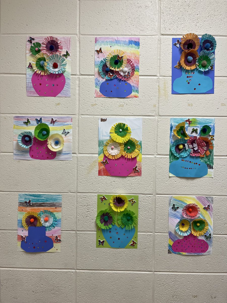 Sanchez grade 2 students created textural flower pots, connecting art and literacy. #WeAreCrew #SanchezUACrew #BetterTogether <a href="/urbanleaderEv/">Evelyn Overton</a> <a href="/msanchez_crew/">Maria Sanchez School</a> <a href="/Ms_Zanghi/">Jess Zanghi</a> <a href="/HPSArtsWellness/">HPSArts&Wellness</a>